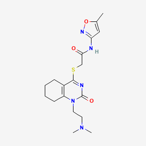 2-((1-(2-(dimethylamino)ethyl)-2-oxo-1,2,5,6,7,8-hexahydroquinazolin-4-yl)thio)-N-(5-methylisoxazol-3-yl)acetamide