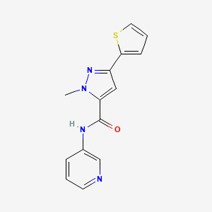 1-methyl-N-(pyridin-3-yl)-3-(thiophen-2-yl)-1H-pyrazole-5-carboxamide