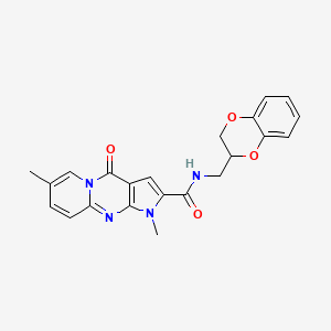 N-((2,3-dihydrobenzo[b][1,4]dioxin-2-yl)methyl)-1,7-dimethyl-4-oxo-1,4-dihydropyrido[1,2-a]pyrrolo[2,3-d]pyrimidine-2-carboxamide