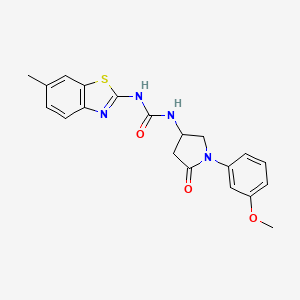 1-(1-(3-Methoxyphenyl)-5-oxopyrrolidin-3-yl)-3-(6-methylbenzo[d]thiazol-2-yl)urea