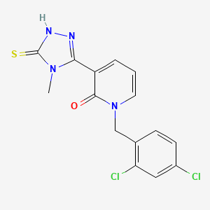 1-(2,4-dichlorobenzyl)-3-(4-methyl-5-sulfanyl-4H-1,2,4-triazol-3-yl)-2(1H)-pyridinone