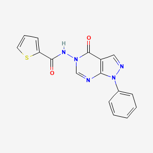 N-{4-oxo-1-phenyl-1H,4H,5H-pyrazolo[3,4-d]pyrimidin-5-yl}thiophene-2-carboxamide