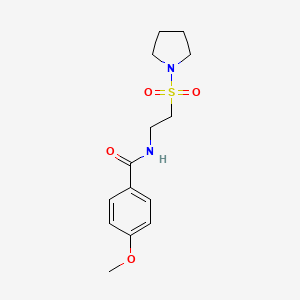 4-methoxy-N-(2-pyrrolidin-1-ylsulfonylethyl)benzamide