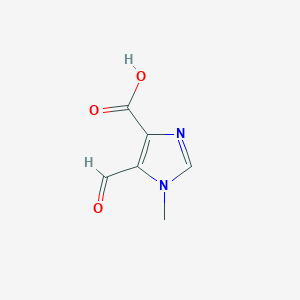 molecular formula C6H6N2O3 B2745642 5-formyl-1-methyl-1H-imidazole-4-carboxylic acid CAS No. 1781749-91-4