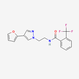 N-(2-(4-(furan-2-yl)-1H-pyrazol-1-yl)ethyl)-2-(trifluoromethyl)benzamide