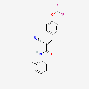 2-cyano-3-[4-(difluoromethoxy)phenyl]-N-(2,4-dimethylphenyl)prop-2-enamide