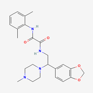 N-[2-(1,3-benzodioxol-5-yl)-2-(4-methylpiperazin-1-yl)ethyl]-N'-(2,6-dimethylphenyl)ethanediamide