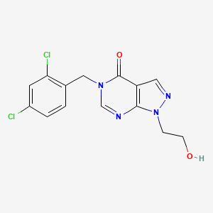 5-[(2,4-Dichlorophenyl)methyl]-1-(2-hydroxyethyl)pyrazolo[3,4-d]pyrimidin-4-one
