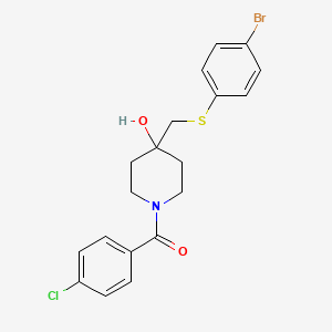 (4-{[(4-Bromophenyl)sulfanyl]methyl}-4-hydroxypiperidino)(4-chlorophenyl)methanone