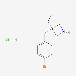 3-[(4-Bromophenyl)methyl]-3-ethylazetidine;hydrochloride