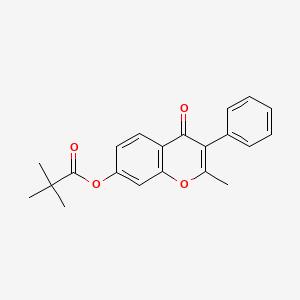 2-methyl-4-oxo-3-phenyl-4H-chromen-7-yl 2,2-dimethylpropanoate