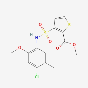 Methyl 3-{[(4-chloro-2-methoxy-5-methylphenyl)amino]sulfonyl}thiophene-2-carboxylate