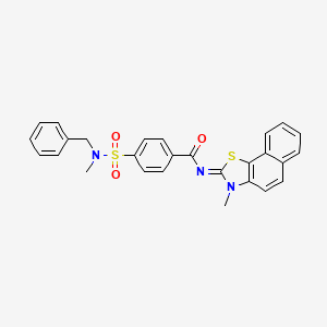 4-[benzyl(methyl)sulfamoyl]-N-(3-methylbenzo[g][1,3]benzothiazol-2-ylidene)benzamide