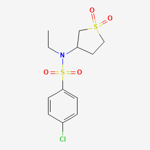 4-chloro-N-(1,1-dioxo-1lambda6-thiolan-3-yl)-N-ethylbenzene-1-sulfonamide
