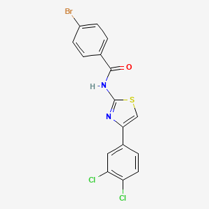 4-bromo-N-[4-(3,4-dichlorophenyl)-1,3-thiazol-2-yl]benzamide