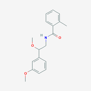 molecular formula C18H21NO3 B2745710 N-[2-methoxy-2-(3-methoxyphenyl)ethyl]-2-methylbenzamide CAS No. 1797722-84-9