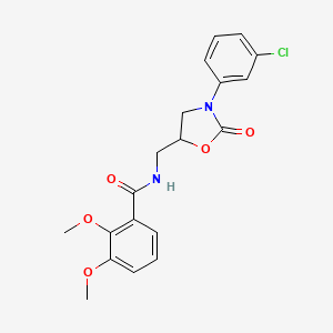molecular formula C19H19ClN2O5 B2745726 N-((3-(3-chlorophenyl)-2-oxooxazolidin-5-yl)methyl)-2,3-dimethoxybenzamide CAS No. 954668-38-3