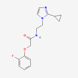 molecular formula C16H18FN3O2 B2745727 N-(2-(2-cyclopropyl-1H-imidazol-1-yl)ethyl)-2-(2-fluorophenoxy)acetamide CAS No. 2034234-58-5