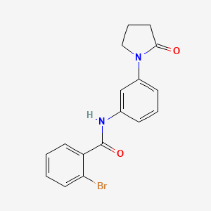 molecular formula C17H15BrN2O2 B2745743 2-bromo-N-[3-(2-oxopyrrolidin-1-yl)phenyl]benzamide CAS No. 362601-63-6