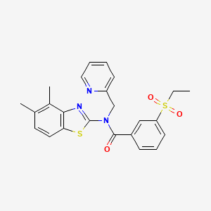 N-(4,5-dimethylbenzo[d]thiazol-2-yl)-3-(ethylsulfonyl)-N-(pyridin-2-ylmethyl)benzamide