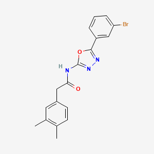 molecular formula C18H16BrN3O2 B2745766 N-[5-(3-bromophenyl)-1,3,4-oxadiazol-2-yl]-2-(3,4-dimethylphenyl)acetamide CAS No. 1172098-52-0