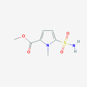 molecular formula C7H10N2O4S B2745870 methyl 1-methyl-5-sulfamoyl-1h-pyrrole-2-carboxylate CAS No. 883057-32-7