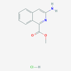 molecular formula C11H11ClN2O2 B2745886 Methyl 3-aminoisoquinoline-1-carboxylate;hydrochloride CAS No. 2377033-50-4