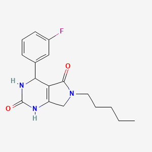 4-(3-fluorophenyl)-6-pentyl-3,4,6,7-tetrahydro-1H-pyrrolo[3,4-d]pyrimidine-2,5-dione