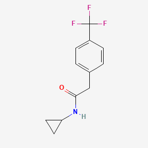 molecular formula C12H12F3NO B2745909 N-cyclopropyl-2-[4-(trifluoromethyl)phenyl]acetamide CAS No. 1458262-95-7