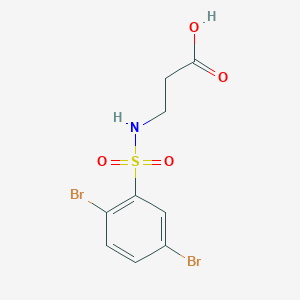 molecular formula C9H9Br2NO4S B2745944 3-(2,5-Dibromobenzenesulfonamido)propanoic acid CAS No. 554438-88-9