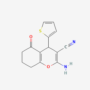2-amino-5-oxo-4-(2-thienyl)-5,6,7,8-tetrahydro-4H-chromene-3-carbonitrile