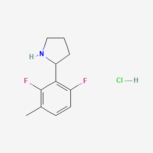 molecular formula C11H14ClF2N B2746005 2-(2,6-Difluoro-3-methylphenyl)pyrrolidine;hydrochloride CAS No. 2247102-52-7