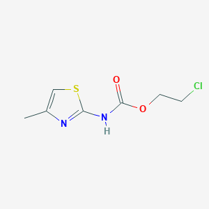 molecular formula C7H9ClN2O2S B2746052 Carbamic  acid,  (4-methyl-2-thiazolyl)-,  2-chloroethyl  ester  (9CI) CAS No. 233756-28-0