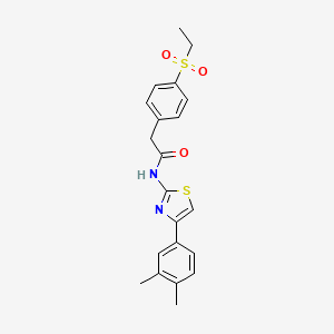 N-(4-(3,4-dimethylphenyl)thiazol-2-yl)-2-(4-(ethylsulfonyl)phenyl)acetamide