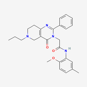 N-(2-methoxy-5-methylphenyl)-2-(4-oxo-2-phenyl-6-propyl-5,6,7,8-tetrahydropyrido[4,3-d]pyrimidin-3(4H)-yl)acetamide