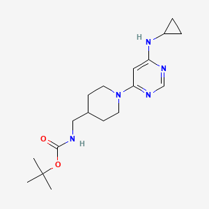 tert-Butyl ((1-(6-(cyclopropylamino)pyrimidin-4-yl)piperidin-4-yl)methyl)carbamate