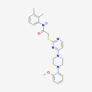 molecular formula C25H29N5O2S B2746161 N-(2,3-DIMETHYLPHENYL)-2-({4-[4-(2-METHOXYPHENYL)PIPERAZIN-1-YL]PYRIMIDIN-2-YL}SULFANYL)ACETAMIDE CAS No. 1116036-76-0