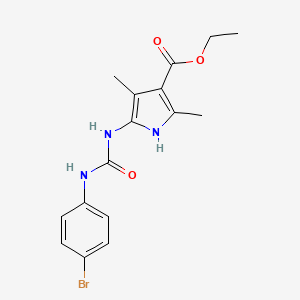 molecular formula C16H18BrN3O3 B2746222 ethyl 5-{[(4-bromophenyl)carbamoyl]amino}-2,4-dimethyl-1H-pyrrole-3-carboxylate CAS No. 865614-92-2