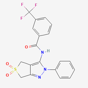 N-(5,5-dioxo-2-phenyl-4,6-dihydrothieno[3,4-c]pyrazol-3-yl)-3-(trifluoromethyl)benzamide