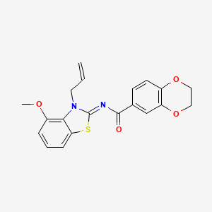 (Z)-N-(3-allyl-4-methoxybenzo[d]thiazol-2(3H)-ylidene)-2,3-dihydrobenzo[b][1,4]dioxine-6-carboxamide