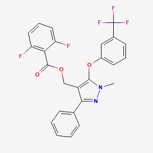[1-Methyl-3-phenyl-5-[3-(trifluoromethyl)phenoxy]pyrazol-4-yl]methyl 2,6-difluorobenzoate