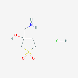 3-(Aminomethyl)-3-hydroxy-1lambda6-thiolane-1,1-dione hydrochloride