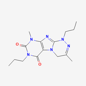 3,9-dimethyl-1,7-dipropyl-5,7,9-trihydro-4H-1,2,4-triazino[4,3-h]purine-6,8-di one