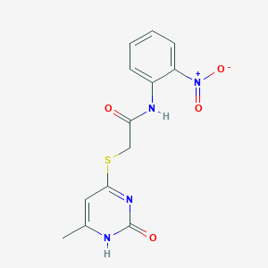 2-[(6-methyl-2-oxo-1H-pyrimidin-4-yl)sulfanyl]-N-(2-nitrophenyl)acetamide