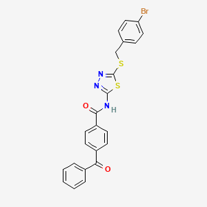 4-benzoyl-N-[5-[(4-bromophenyl)methylsulfanyl]-1,3,4-thiadiazol-2-yl]benzamide