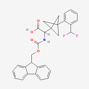 2-[3-[2-(Difluoromethyl)phenyl]-1-bicyclo[1.1.1]pentanyl]-2-(9H-fluoren-9-ylmethoxycarbonylamino)acetic acid