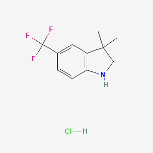 3,3-Dimethyl-5-(trifluoromethyl)-1,2-dihydroindole;hydrochloride