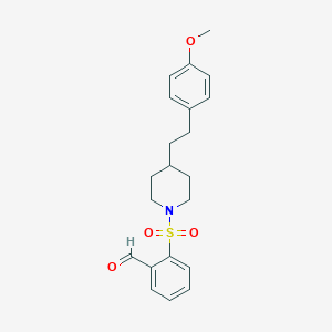 2-[4-[2-(4-Methoxyphenyl)ethyl]piperidin-1-yl]sulfonylbenzaldehyde