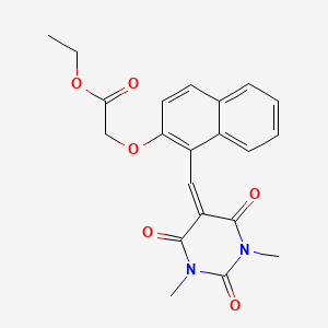 ethyl 2-[(1-{[1,3-dimethyl-2,4,6-trioxotetrahydro-5(2H)-pyrimidinyliden]methyl}-2-naphthyl)oxy]acetate