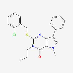 2-((2-chlorobenzyl)thio)-5-methyl-7-phenyl-3-propyl-3H-pyrrolo[3,2-d]pyrimidin-4(5H)-one